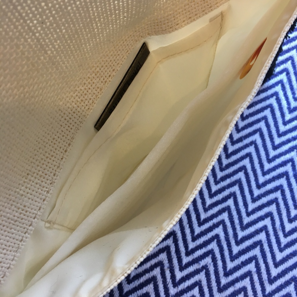 NWT Street Level Hollyn Straw Fringe Clutch - Picture 3 of 6